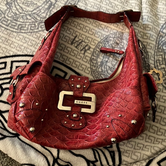 Guess Red Hobo Bag - Picture 1 of 9